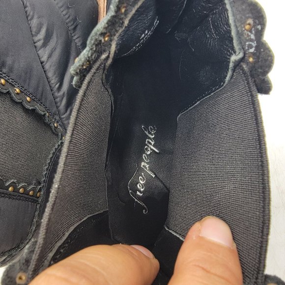 Free People Atlas Puffer Womens 11 Black Chelsea Boots Casual Fashion Party - Picture 8 of 12